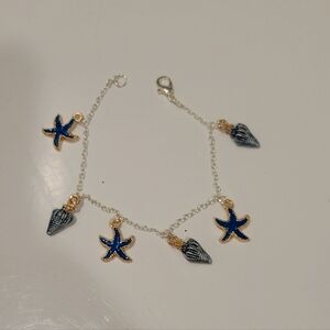 Starfish and Shell Charm Bracelet